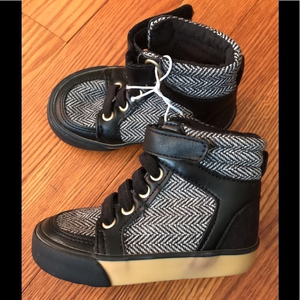 NEW!! Toddler Herringbone High Top Shoes